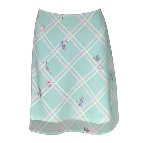 Boogzel Apparel Garden Of Envy Mint Green Plaid Skirt