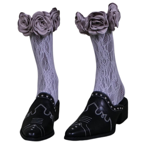 Boogzel Apparel Gardens in Bloom 3D Rose Socks