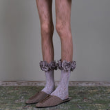 Boogzel Apparel Gardens in Bloom 3D Rose Socks, view 2