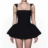 Boogzel Apparel Gardens in Bloom Bow-Tie Mini Dress, view 2
