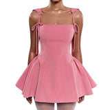 Boogzel Apparel Gardens in Bloom Bow-Tie Mini Dress, view 5