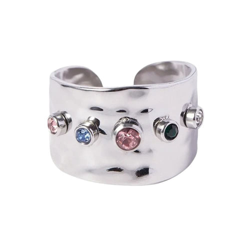 Boogzel Apparel Gemstones Wide Ring