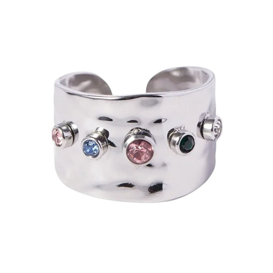 Boogzel Apparel Gemstones Wide Ring