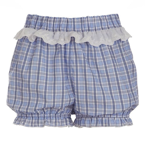 Boogzel Apparel Gingham Frill Trim Shorts