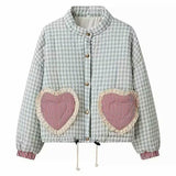 Boogzel Apparel Gingham Heart Pocket Jacket, view 2