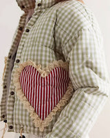 Boogzel Apparel Gingham Heart Pocket Jacket, view 5