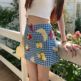 Boogzel Apparel Provence Picnic Gingham Mini Skirt, view 3