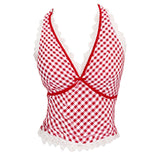 Boogzel Apparel Gingham Picnic Halter Top, view 4