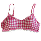 Boogzel Apparel Gingham Picnic Ruffle Bra Top, view 3