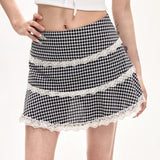 Boogzel Apparel Gingham Picnic Ruffle Skirt, view 2