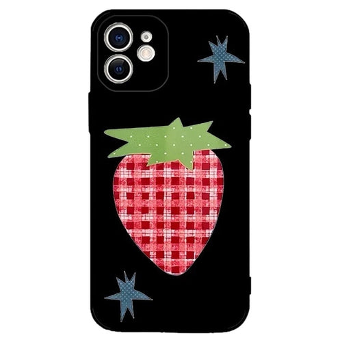 Boogzel Apparel Gingham Strawberry iPhone Case