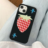 Boogzel Apparel Gingham Strawberry iPhone Case, view 3