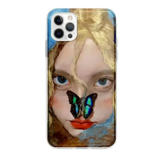 Boogzel Apparel Girl with Butterfly iPhone Case