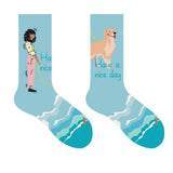 Boogzel Apparel Girl with Dog Socks, view 2