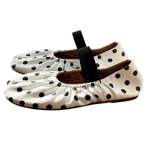 Boogzel Apparel Glossy Polka Dot Tabi Flats