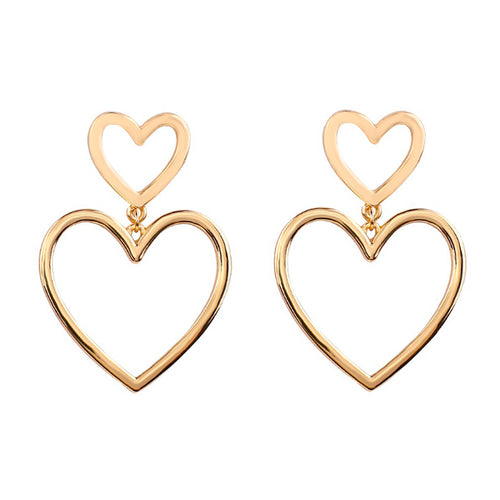Boogzel Apparel Gold Heart Earrings
