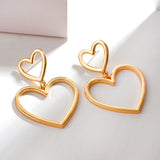Boogzel Apparel Gold Heart Earrings, view 3