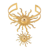 Boogzel Apparel Gold Sun Bracelet and Ring Set, view 6