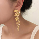 Boogzel Apparel Golden Blossom Drop Earrings, view 2