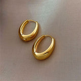Boogzel Apparel Golden Hoop Earrings, view 2