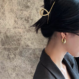 Boogzel Apparel Golden Hoop Earrings, view 3