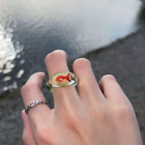 Boogzel Apparel Goldfish Clear Resin Ring, view 3