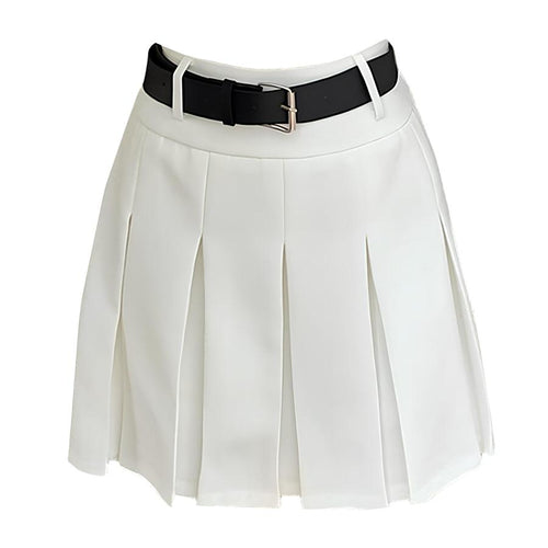 Boogzel Apparel Good Manners Knee-Length Pleated Skirt