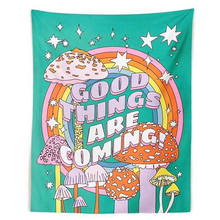 Boogzel Apparel Good Things are Coming Wall Tapestry