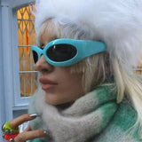 Boogzel Apparel Gossip Goes Around Chunky Sunglasses, view 3