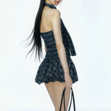 Boogzel Apparel Gossip Goes Around Halter Top & Bubble Skirt, view 5