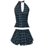 Boogzel Apparel Gossip Goes Around Halter Top & Bubble Skirt, view 6