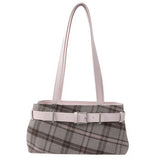 Boogzel Apparel Gossip Goes Around Plaid Belted Bag, view 2