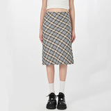 Boogzel Apparel Gossip Goes Around Plaid Midi Skirt, view 4