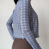 Boogzel Apparel Gossip Goes Around Plaid Top + Cardigan Set, view 5