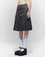 Boogzel Apparel Gossip Team Polka Dot Pleated Skirt, view 2