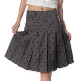 Boogzel Apparel Gossip Team Polka Dot Pleated Skirt, view 3