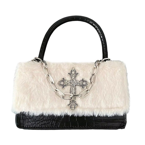 Boogzel Apparel Gothic Aesthetic Fuzzy Bag