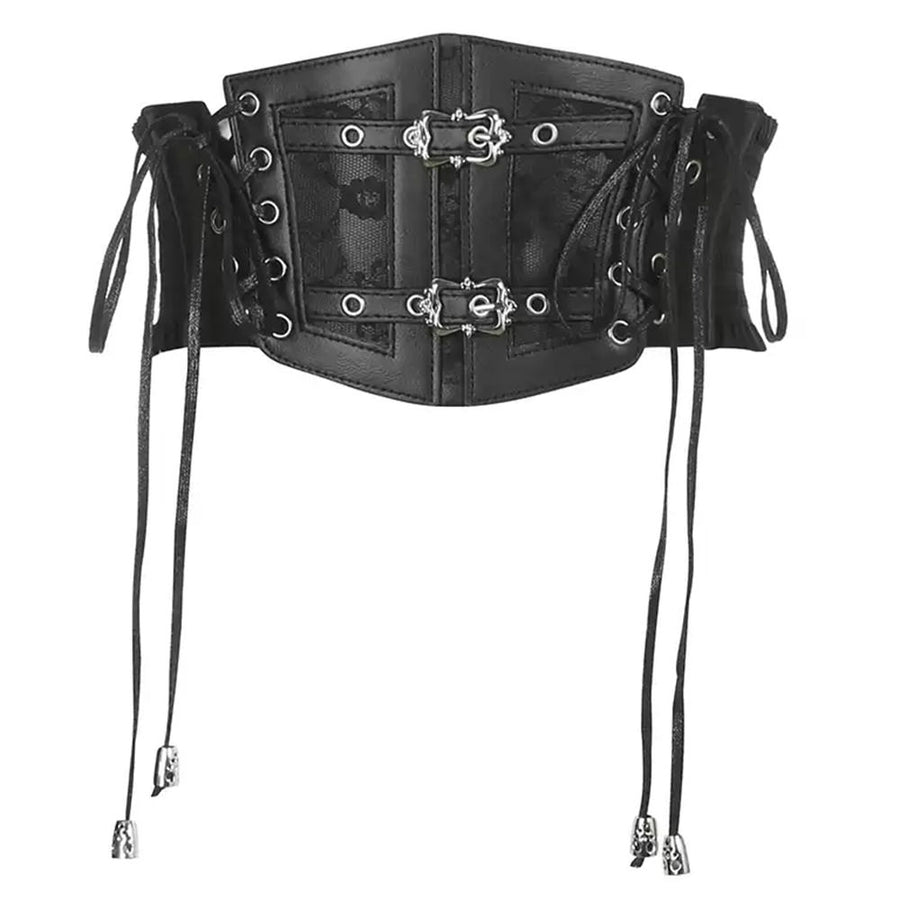 Boogzel Apparel Gothic Aesthetic Leather Corset