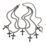 Boogzel Apparel Gothic Cross Layered Chain Belt, view 5