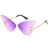 Boogzel Apparel Gradient Butterfly Oversized Sunglasses, view 2