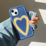 Boogzel Apparel Gradient Heart Blue iPhone Case, view 2