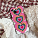 Boogzel Apparel Gradient Hearts iPhone Case, view 2