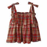 Boogzel Apparel Grandma Aesthetic Plaid Bow-Tie Top, view 2