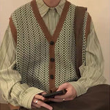 Boogzel Apparel Grandpa Aesthetic Button Up Vest, view 2