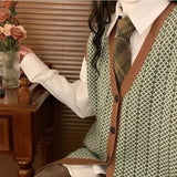 Boogzel Apparel Grandpa Aesthetic Button Up Vest, view 4