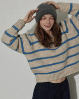 Boogzel Apparel Grandpa Aesthetic Striped Polo Jumper, view 2