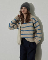 Boogzel Apparel Grandpa Aesthetic Striped Polo Jumper, view 5