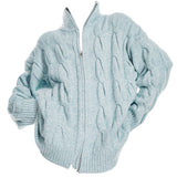 Boogzel Apparel Grandpa Style Cable Knit Zip Jumper, view 3