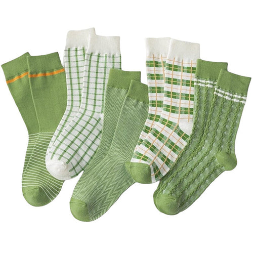Boogzel Apparel Green Aesthetic Crew Socks