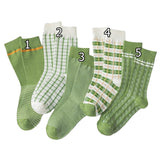 Boogzel Apparel Green Aesthetic Crew Socks, view 3